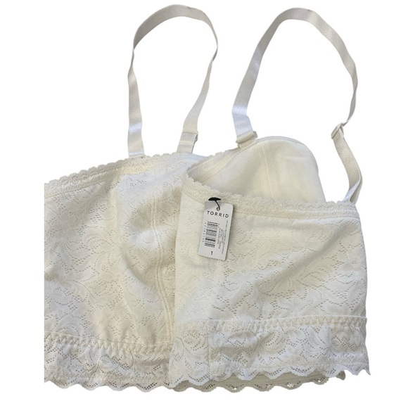 NWT, Torrid Unlined Lace Bandeau Bralette, Size 1 - Picture 7 of 8